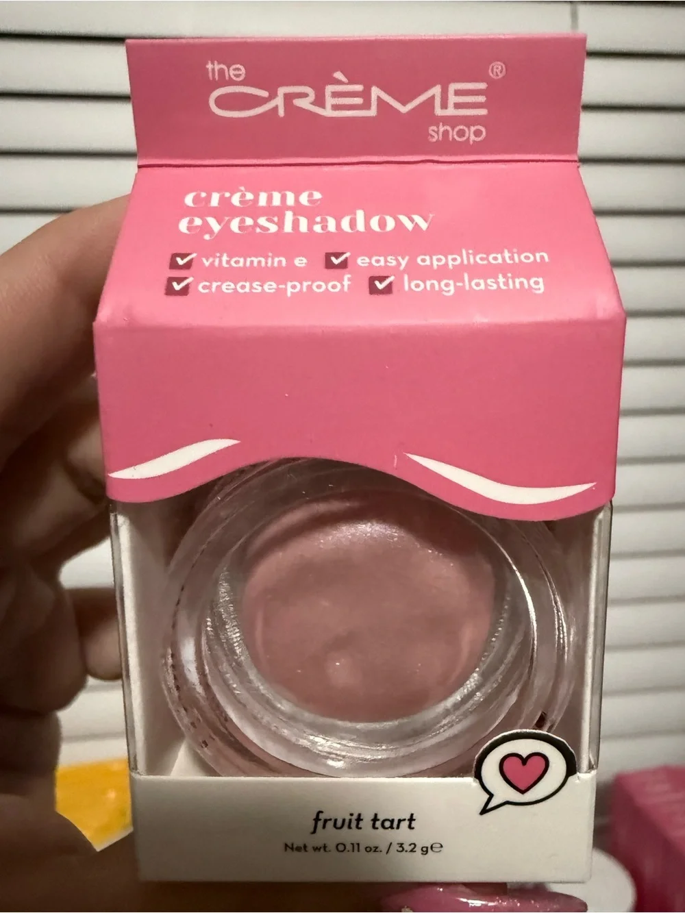 The Crème Shop Fruit Tart Crème Eyeshadow - Soft Pink